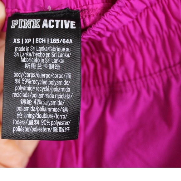 PINK Victoria's Secret Active Smocked Waist Dolphin Shorts Magenta XS - Picture 3 of 4